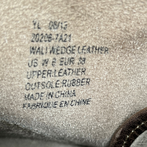 Olukai Wali Brown Suede Leather Wedge Ankle Boots Lace Up Size 8 - Picture 11 of 12